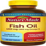 Nature Made Fish Oil 1200 mg Softgels, Omega 3 Supplements, for Healthy Heart
