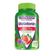 Vitafusion Max Strength Melatonin Gummy Supplements Strawberry Flavored 10 mg...