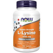 NOW Supplements L-Lysine Hydrochloride 1000 mg Double Strength Amino Acid 100...