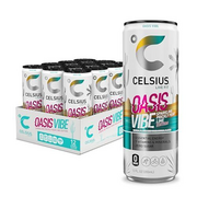 CELSIUS Sparkling Oasis Vibe Functional Essential Energy Drink 12 Fl Oz Pack ...
