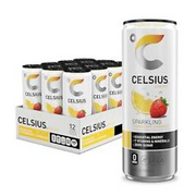 CELSIUS Sparkling Strawberry Lemonade Functional Essential Energy Drink 12 Fl...