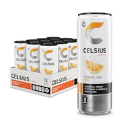 CELSIUS Sparkling Orange Functional Essential Energy Drink 12 Fl Oz Pack of 12