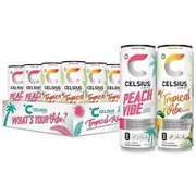 CELSIUS Sparkling Vibe Fitness Energy Drink Variety Pack Zero Sugar 12oz. Sli...