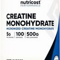 Nutricost Creatine Monohydrate Micronized Powder 500G 5000mg Per Serv 5g - Mi...
