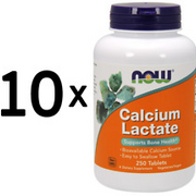 (2500 g, 89,60 EUR/1Kg) 10 x (NOW Foods Calcium Lactate - 250 tablets)