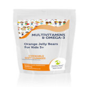 Jelly Bears Kinder Gummi x180 Multivitamine & Omega 3 orange Gummis