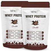 Menufit Premium Whey Protein Pulver 1000g, Shokolade Geschmack, Chocolate 2x500g