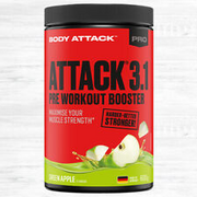 Body Attack PRE ATTACK 3.1 600g Dose 49,83 €/kg  Booster mit Creatin Koffein