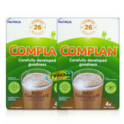 2x Complan Schokolade Ernährung Vitamin Protein Supplement Energy Drink 4x55g