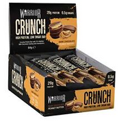 Warrior CRUNCH proteinreiche Riegel - jeweils 20 g Protein - dunkle Schokolade Erdnuss