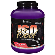 Ultimate Nutrition ISO Cool Pure Whey Protein Isolate Powder - Keto Friendly - 0 Carb 0 Fat 0 Sugar - 23 Grams of Protein Per Serving, 5 Pounds, Cherry Berry
