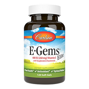 Carlson - E-Gems Elite, 400 IU (268 mg) Vitamin E with Tocopherols & Tocotrienols, Natural-Source, Vitamin E Capsules, Heart Health & Optimal Wellness, Antioxidant, Vitamin E Supplement, 120 Softgels