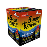 5-hour ENERGY Shot, Regular Strength, Berry, 1.93 oz, 4 Pack