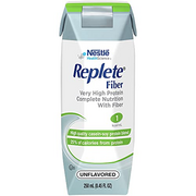 Replete Fiber Very High Protein Complete Nutrition with Fiber, Unflavored, 8.45 fl oz (Pack of 24)