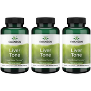 Swanson Liver Tone Liver Detox Formula 300 Milligrams 120 Veg Capsules (3 Pack)