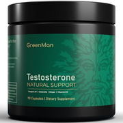 GREENMAN Natural Testosterone - Supports Stamina, Vitality, Brain Function, Immunity, Health & Hormone - Boosts Confidence, Muscle Growth & Recovery - 90 Veggie Caps
