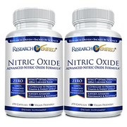 Research Verified Nitric Oxide - with L-Arginine and L-Citrulline - Premium Muscle Building Nitric Oxide Booster - 2 Bottles - 90 Day Supply