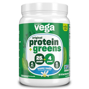 Vega Protein and Greens Protein Powder Creamy Vanilla (11 Servings) 25g Plant Based Protein Plus Veggies, Vegan, Non-GMO, Pea Protein for Women and Men, 1.2lbs
