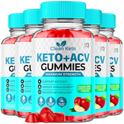 (5 Pack) Clean Keto ACV Gummies, Clean Keto + ACV Gummies Advanced Formula Vitamin Supplement, Clean Keto Gummies Maximum Strength 1000MG with Apple Cider Vinegar Vitamin B12 Beet Juice (300 Gummies)