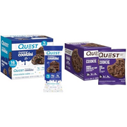 Quest Nutrition Frosted Chocolate Cake Cookies Twin Pack, 16 Cookies and Double Chocolate Chip Protein Cookies, 12 Count