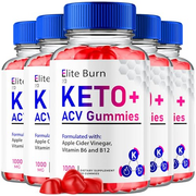 (5 Pack) Elite Burn Keto ACV Gummies, Elite Burn Keto Gummies Advanced Vitamin Supplement, EliteBurn Keto+ ACV Gummies 1000MG Apple Cider Vinegar Vitamin B12 Folate Men Women Vegan (300 Gummies)