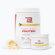 TB12 Plant Based Strength & Hydration Bundle (Vanilla Protein Powder & Lemonade Electrolytes), Support Muscle Recovery & Hydration, Dairy Free, Non-GMO, Soy-Free