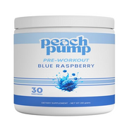 Peach Pump Pre Workout for Women - Pre Workout Powder - Womens pre Workout Powder - preworkout for Women Powder - preworkout - Blue Raspberry - 30 Servings