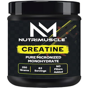 Pure Micronised Creatine Monohydrate Powder - 250 Grams (83 Servings) | Unflavoured Powder | Highly Soluable (200 mesh fine Powder) - Fast Absorption - Increases Muscle Mass, Streng