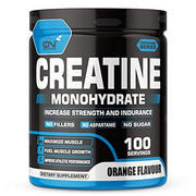 Pure Creatine, Lean Muscle Building, Supports Muscle Growth, Athletic Performance, Recovery [100 Servings, Orange]
