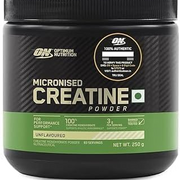 Micronized Creatine Powder - 250 Gram, 83 Serves, Unflavored, 3g of 100% Creatine Monohydrate per Serve, Supports Athletic Performance & Power