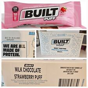 Strawberry Milk Chocolate Puff Built Protein Bars - 12 Count - Sealed - 5/1/25
