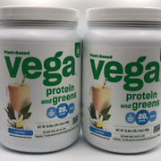 2PK Vega Protein and Green 20g ~ 18.6 Oz Each ~ Vanilla Flavored ~ EXP 9/24