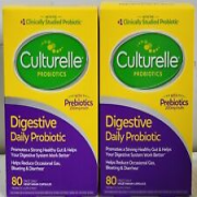 Culturelle Probiotic Digestive Daily Probiotic - 80 Capsules EXP 12/2025 QTY 2