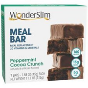WonderSlim Meal Replacement Protein Bar Peppermint Cocoa Crunch 15g Protein 2...