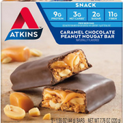 Caramel Chocolate Peanut Nougat Snack Bar, Protein Snack, Diet Bars, High in Fib