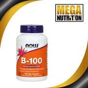NOW Foods B-100 100 Veggie Capsules Nervous System Health Vitamin B Complex