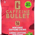 Caffeine Bullet Mint Chew | Optimal Energy 100mg Caffeine Pill Upgrade 1pk=4chew