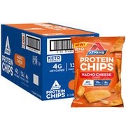 Atkins Nacho Cheese Protein Chips, Gluten Free, Low Carb, Low Glycemic