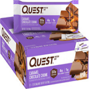 Quest Nutrition Caramel Chocolate Chunk Protein Bars, High Protein, 12 Count