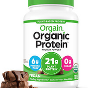 Orgain Organic Vegan 21g Protein Powder, Plant Based, Creamy Chocolate 2.03lb