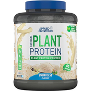 Applied Nutrition Plant Protein Powder – Critical Plant Vegan Protein Shake with SOYA, Pea, Brown Rice Proteins & Essential Amino Acids - Dairy-Free Gym Supplement (1.8kg - 60 Servings) (Vanilla)