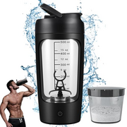 Binggunyo Portable Electric Shaker, Automatic Protein Mixer for Perfect Creamy Protein Shakes, USB Charging, Rechargeable Electric Protein Shaker for Sports and Fitness (Black)