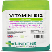 Lindens Vitamin B12 250mcg Tabletten hohe Potenz 1-a-Tag-Energie B 12 B-12