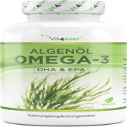 Omega 3 Vegan - 120 Kapseln - Hochdosiert Mit 1.500Mg Algenöl Pro Tagesdosis