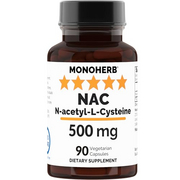 MONOHERB N-Acetyl-L-Cysteine - NAC - 500 mg - 90 Veg Capsules