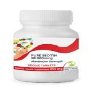 Biotin 10,000mcg B7 235mg 120 Tablets British Quality