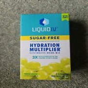 Liquid I.V. Hydration Multiplier Sugar Free Grape 6 Pack Electrolyte Powder Mix