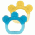 Sili Paw Teether, Aqua/Yellow, 2 Pack, Green Sprouts Baby Products