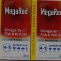TWO 80ct MegaRed Advanced 4 in 1 - 500mg Omega-3 Fish + Krill Softgels Exp 9/24+