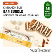 Nutrisystem Cinnamon Bun Breakfast Bars for Weight Loss,15 Ct